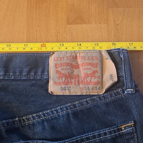 Levis 501 Blue navy for men - Picture 3 of 4